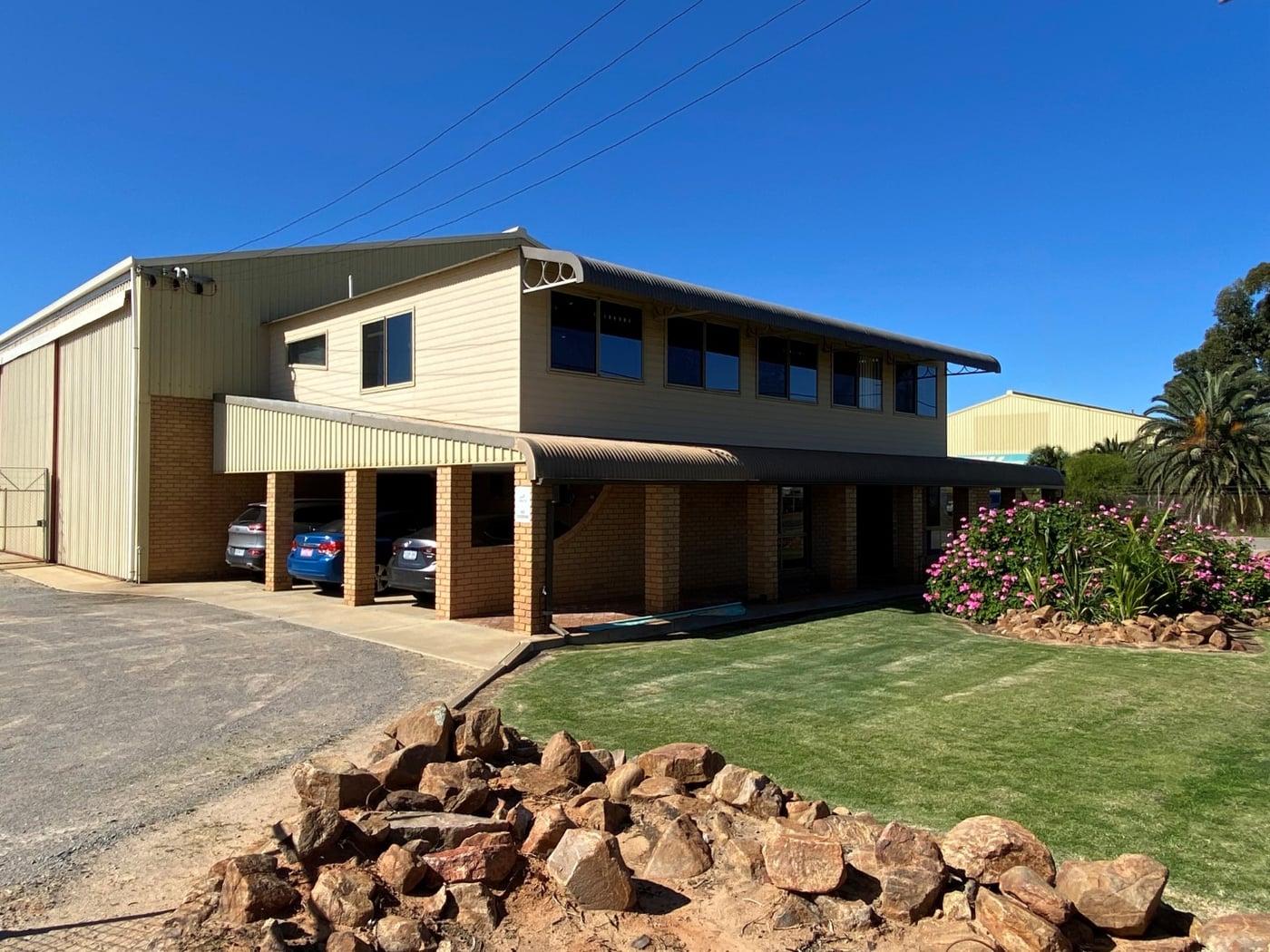 The Twomeys office and workshop on Flores Road, Geraldton